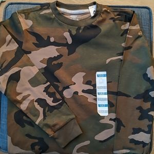 Boys camouflage long sleeve shirt
